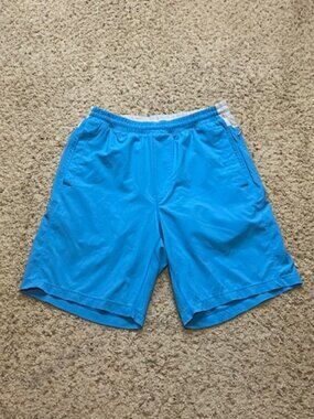 Birddogs Boom For Your Boomstick Blue 9" Lined Shorts Size Large L Long EUC